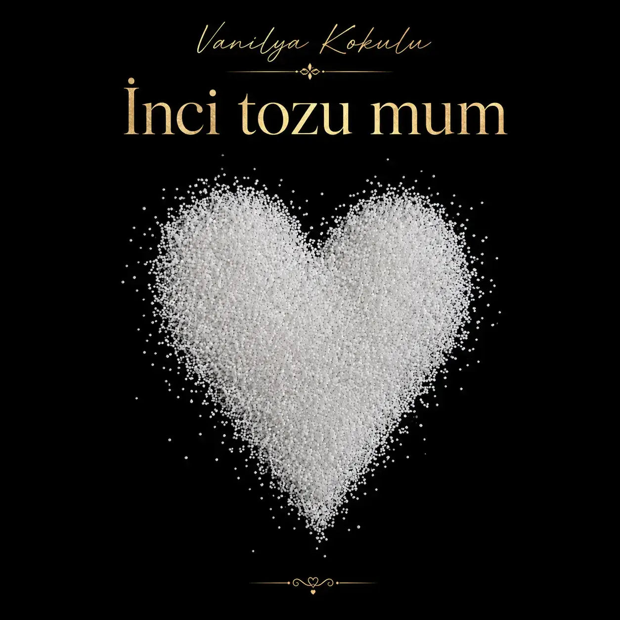 Vanilya Kokulu İnci Tozu Mum